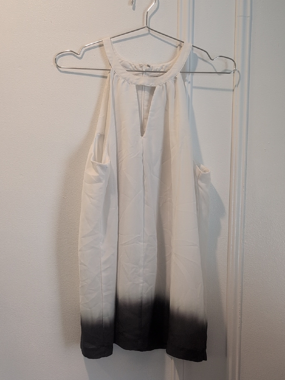 Banana Republic White-to-Black Ombre Halter Blouse